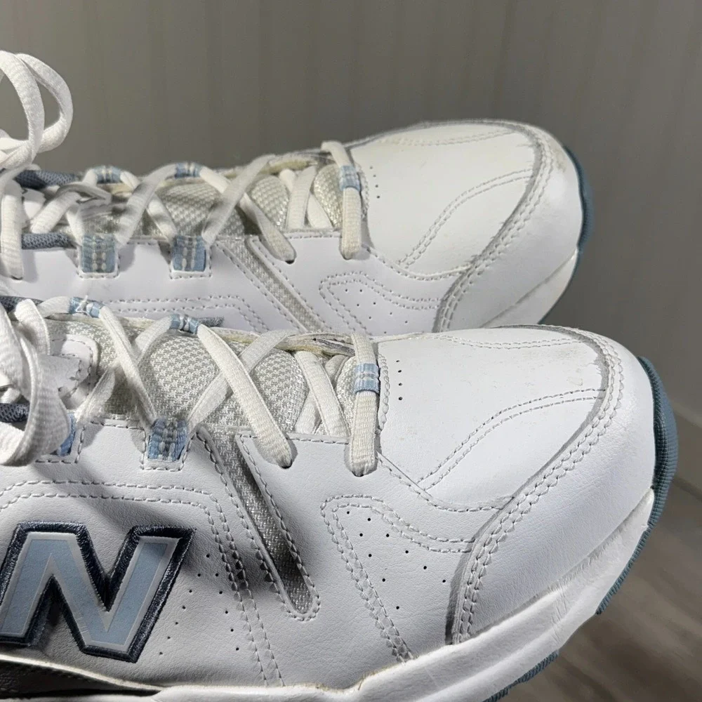 New Balance 608 Women's White Light Blue‎ Size 12 D WX608WB5